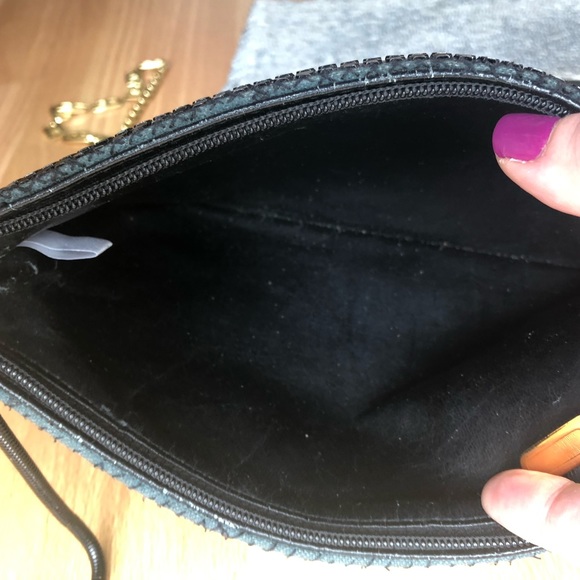 2pc lot - SEQUIN + METAL MESH evening/formal small handbag/wristlet+crossbody - Picture 4 of 15